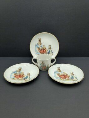 Wedgwood World of Beatrix Potter Peter Rabbit Plates & Cup Child's Dinnerware